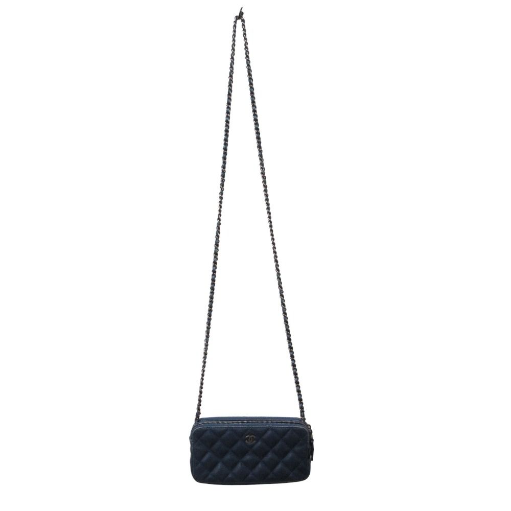 Chanel Matelass  Caviar Skin 2way Chain Wallet