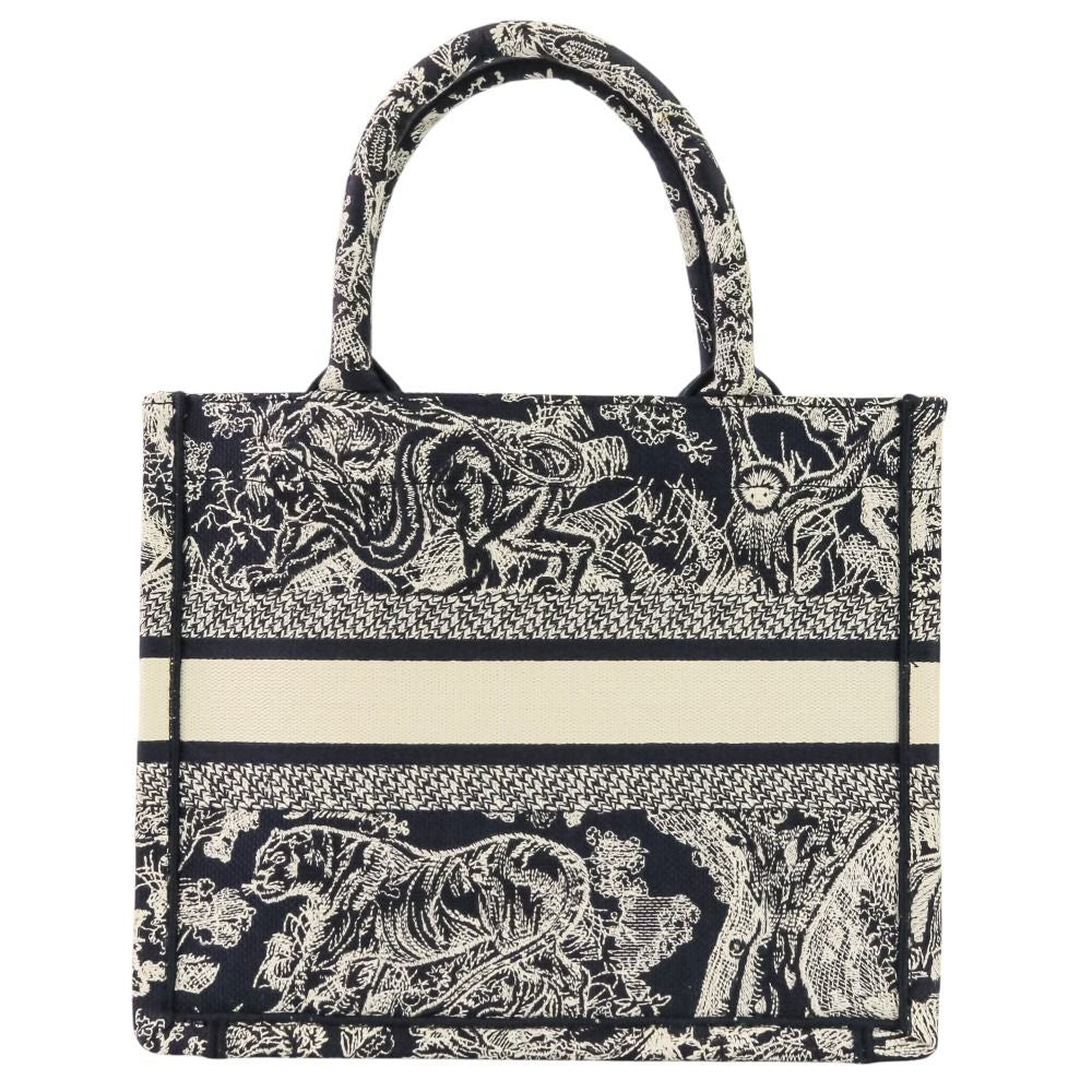 Christian Dior Toile de Jouy Book Tote Canvas Embroidery Tote Bag