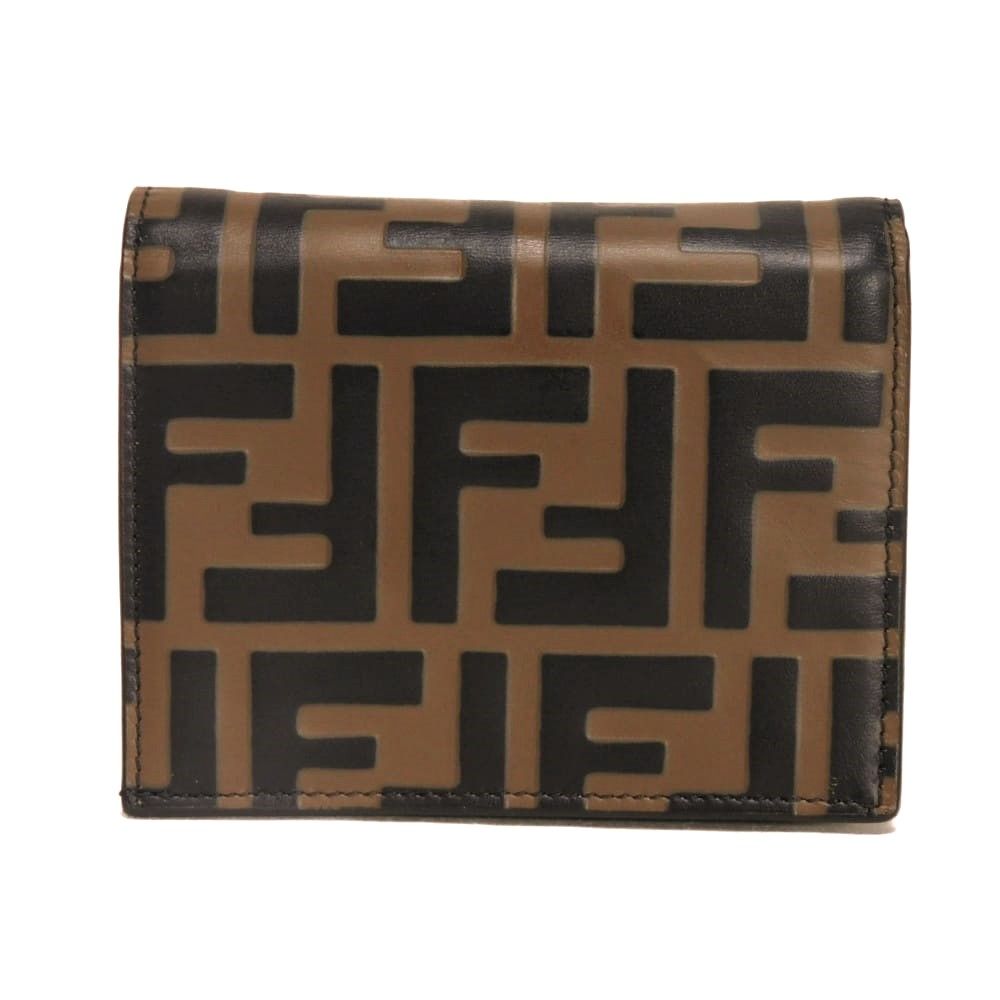Fendi F Is Small Wallet Calf Leather Bifold Wallet