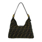 Fendi Zucca Canvas Leather Shoulder Bag