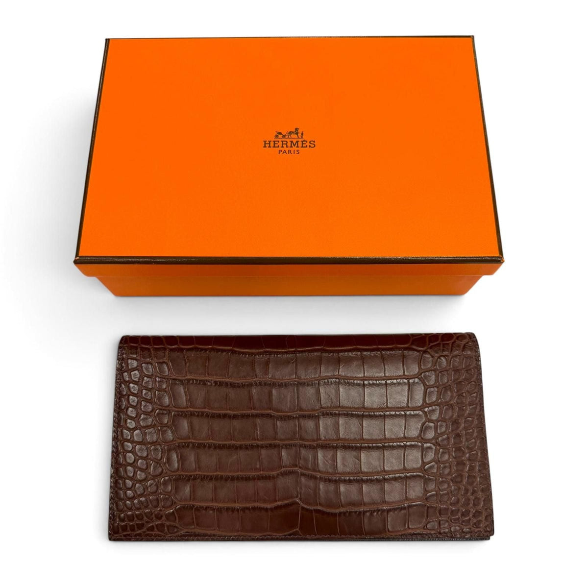 Hermes MC2 Fleming Alligator Mat Wallet