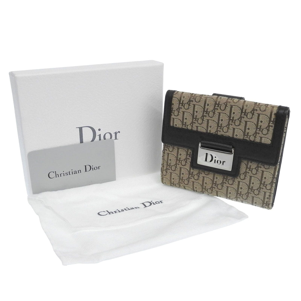 Christian Dior Canvas Leather Wallet