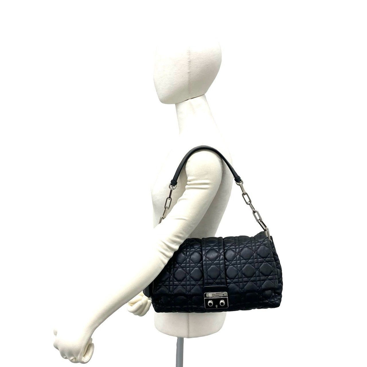 Christian Dior Cannage New Lock Lambskin 2way bag