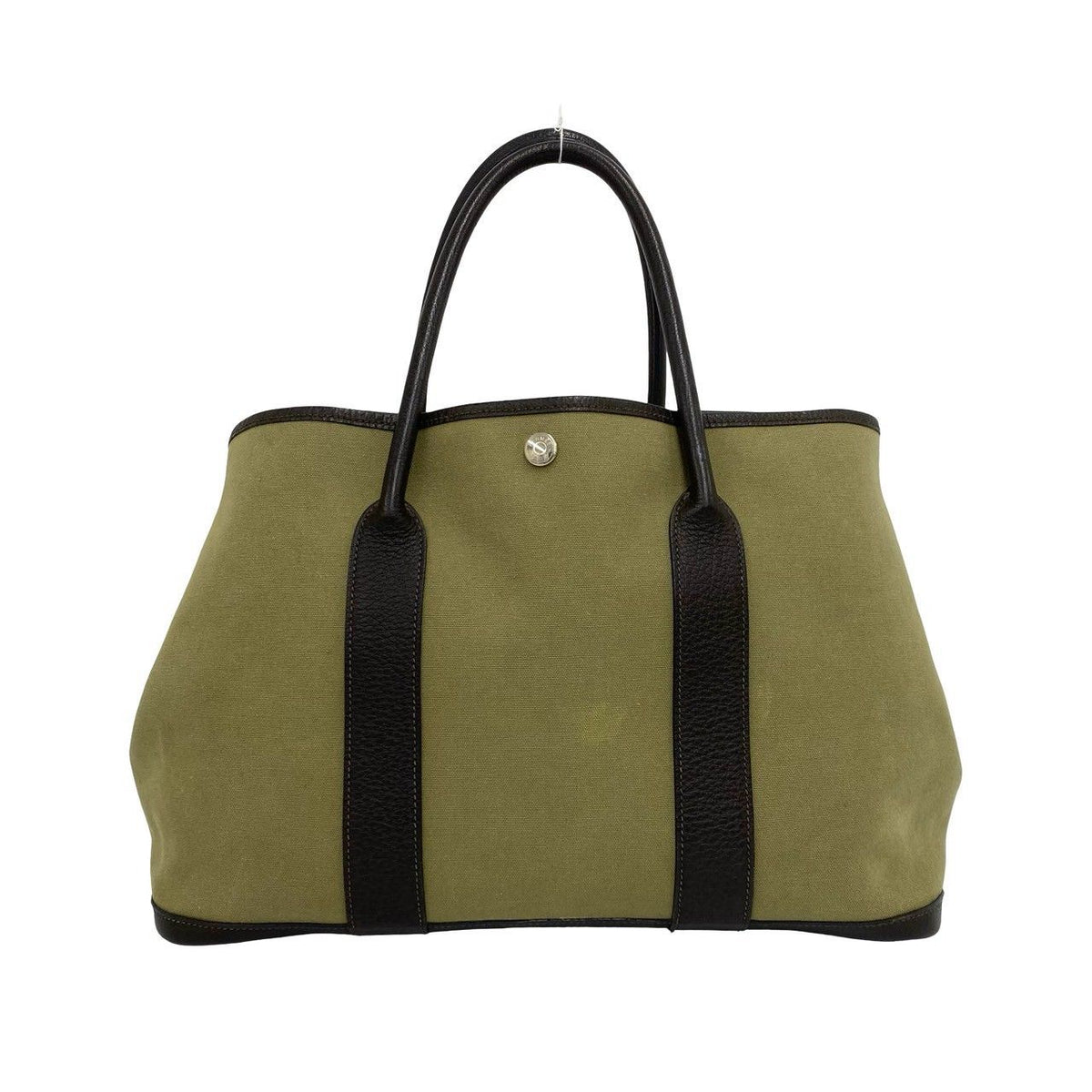 Hermes Garden Party PM Toile Officier Veau Buffalo Handbag