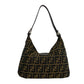 Fendi Zucca Canvas Leather Shoulder Bag