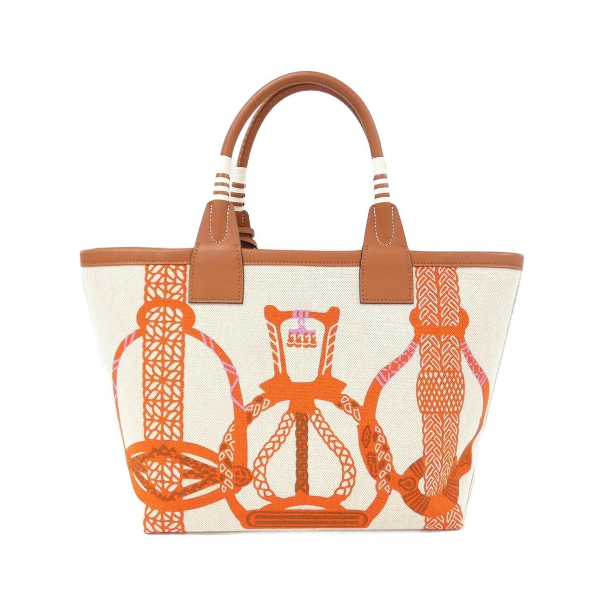 Hermes FANRAISIE D'ETRIERS Steeple Toile H Plum Swift bag 25cm