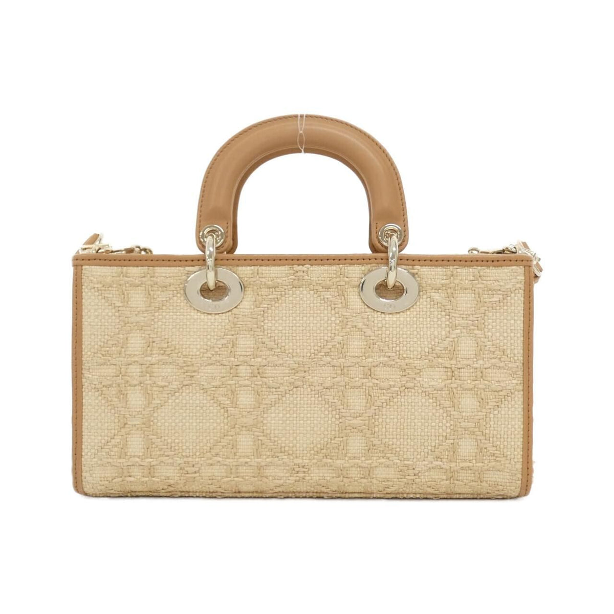 Christian Dior Lady D-Joy Raffia Calfskin Bag
