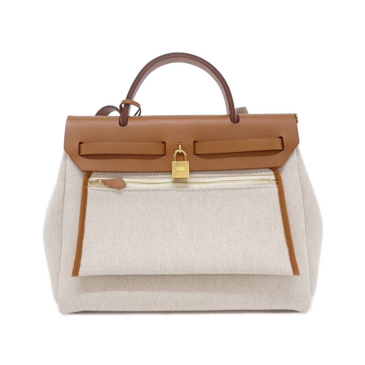 Hermes CIRCUIT 24 Herbag Zip PM Toile H Plume Vache Hunter bag
