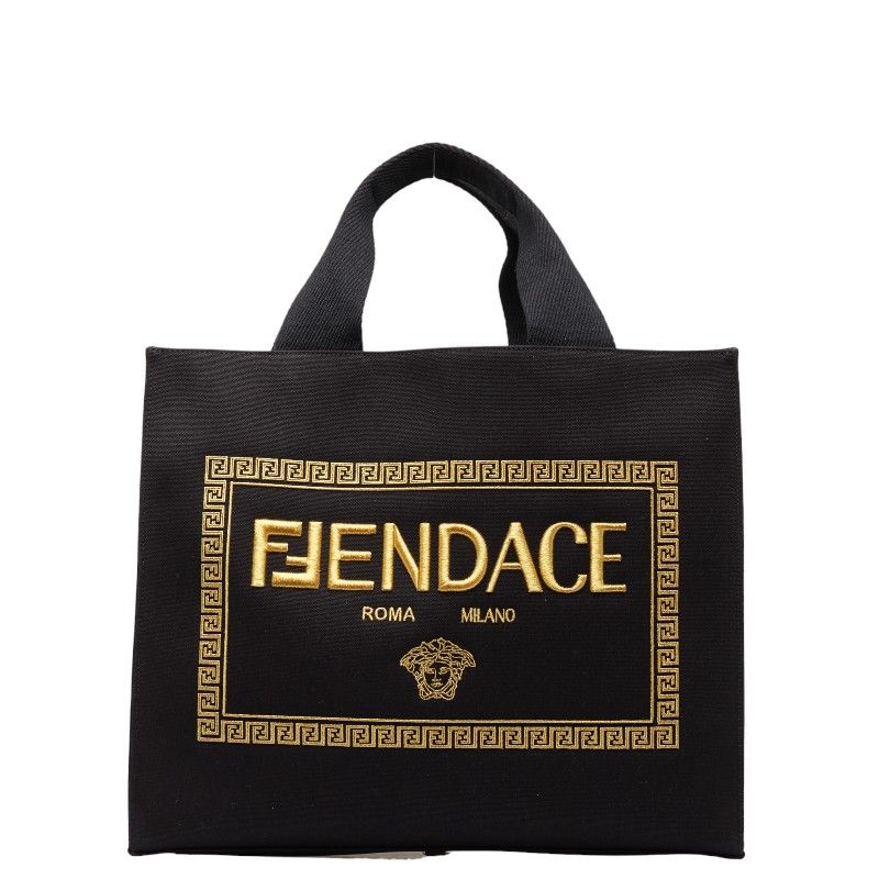 Fendi Fendace La Medusa Canvas 2way Tote Bag