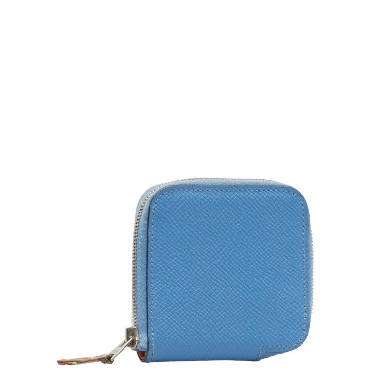 Herm s Silk In Leather Coin Case