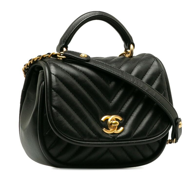 Chanel Coco Mark V Stitch Leather Shoulder Bag