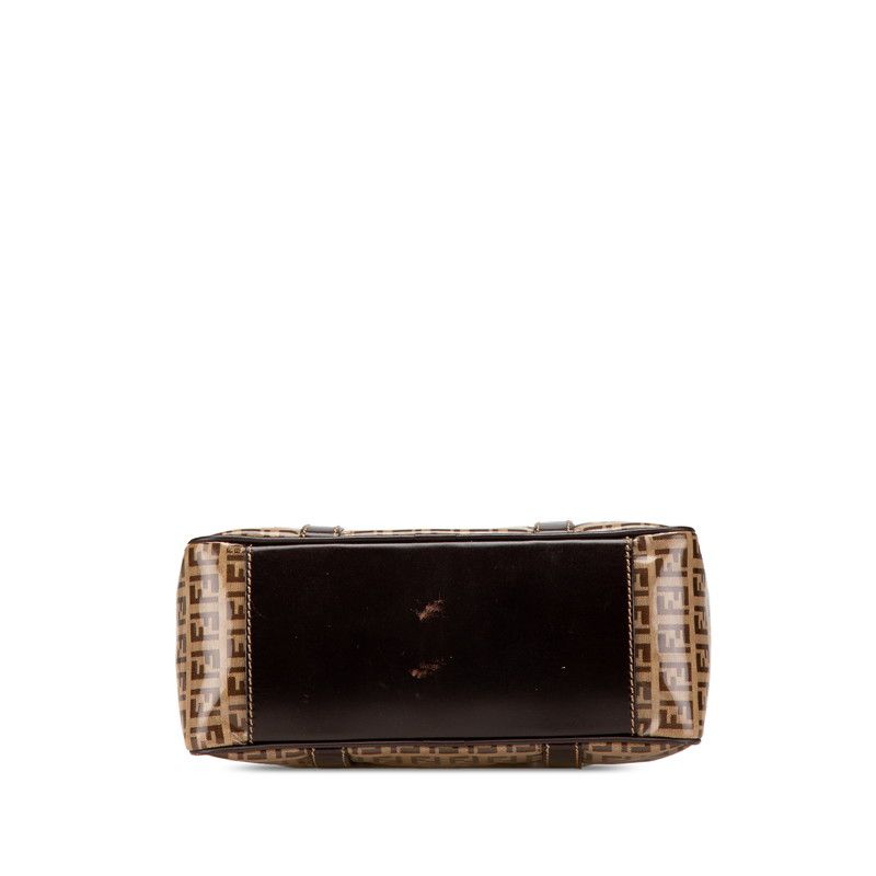 Fendi Zucchino Patent Canvas Handbag