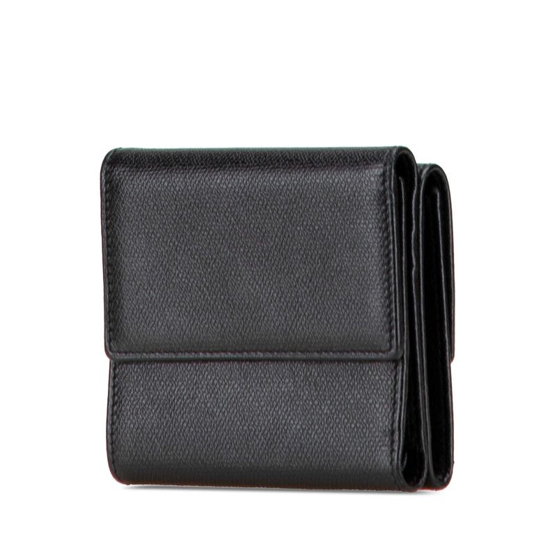 Chanel Coco Button Leather Trifold Wallet