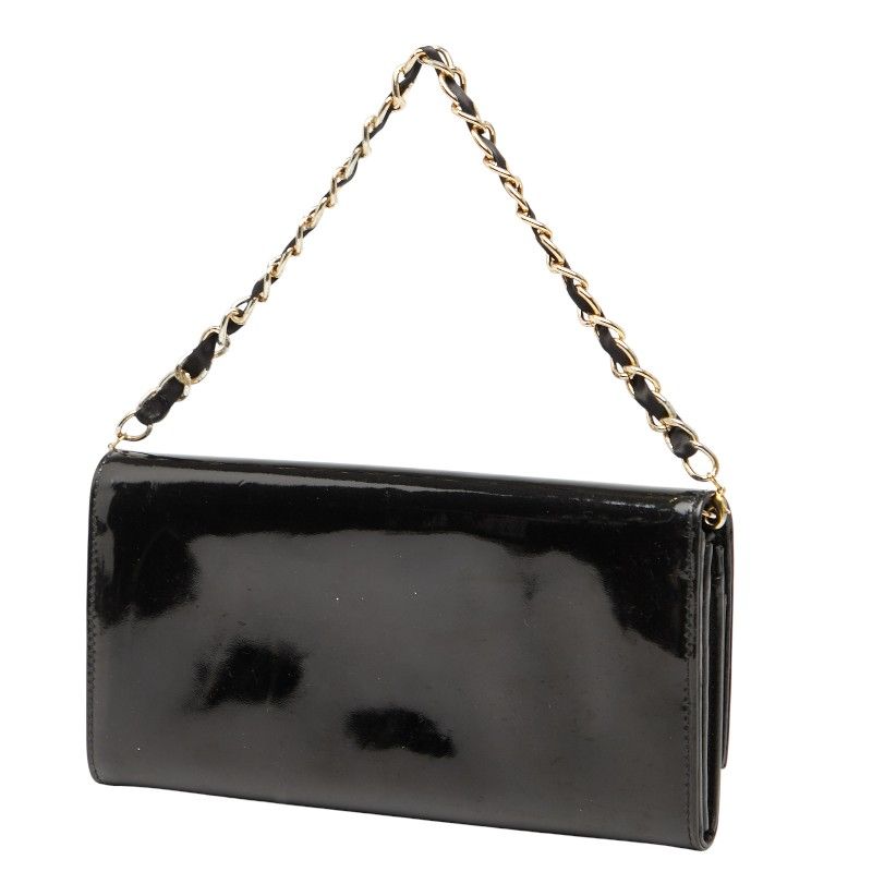 Dior Patent Leather Chain Wallet