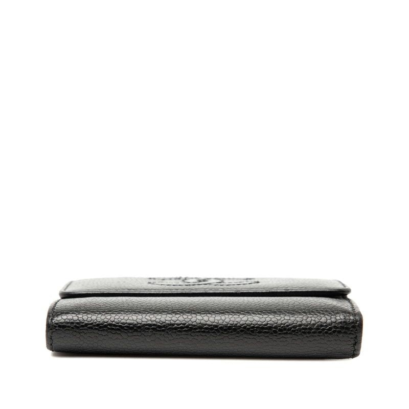 Chanel Coco Mark Caviar Skin Trifold Wallet