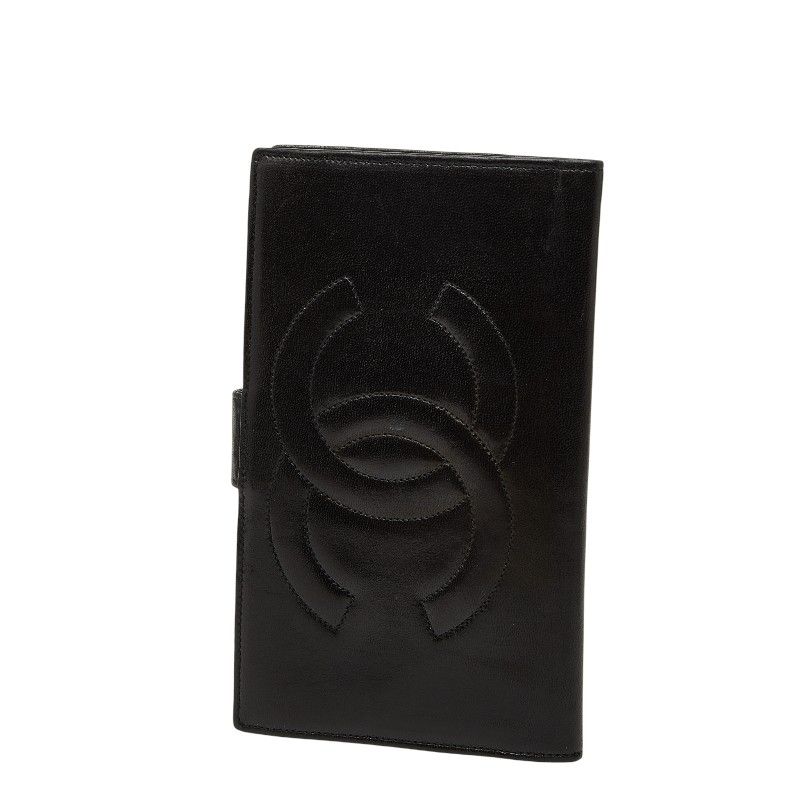 Chanel Coco Mark Lambskin Long Wallet