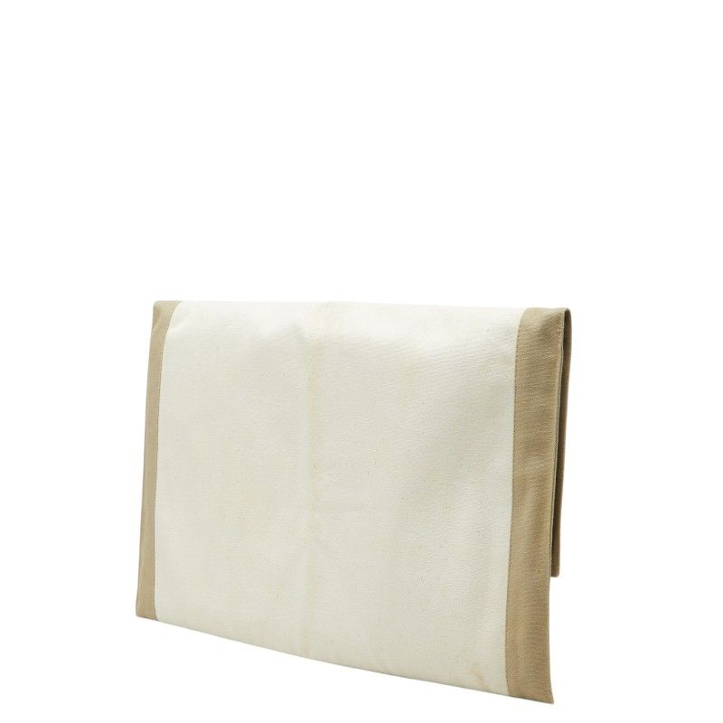 Hermes Tapidocell Canvas Clutch Bag