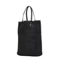 Fendi Zucchino Canvas Leather Handbag