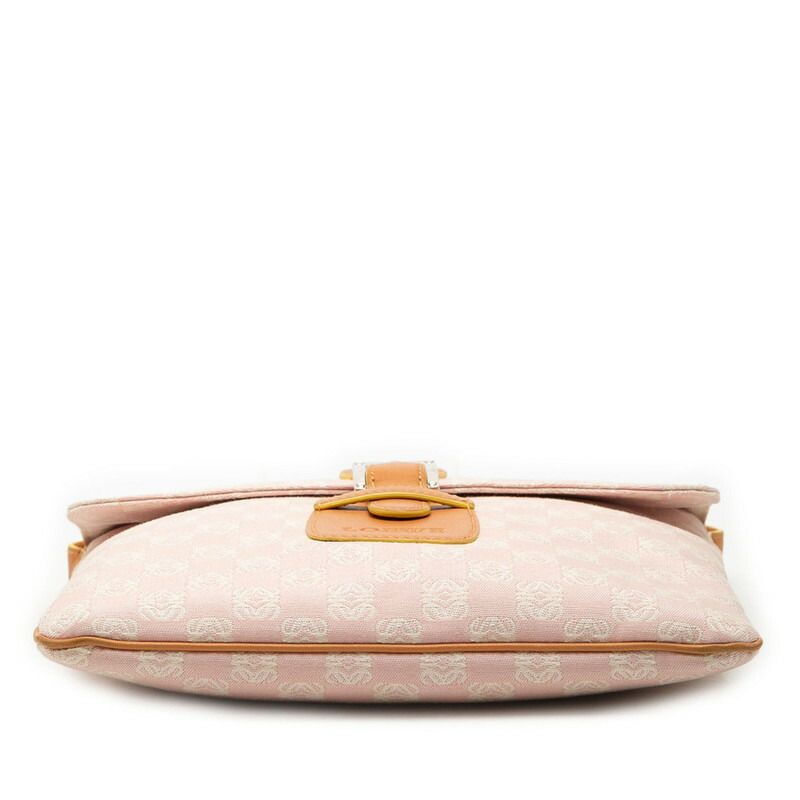 Loewe Anagram Leather Canvas Shoulder Bag