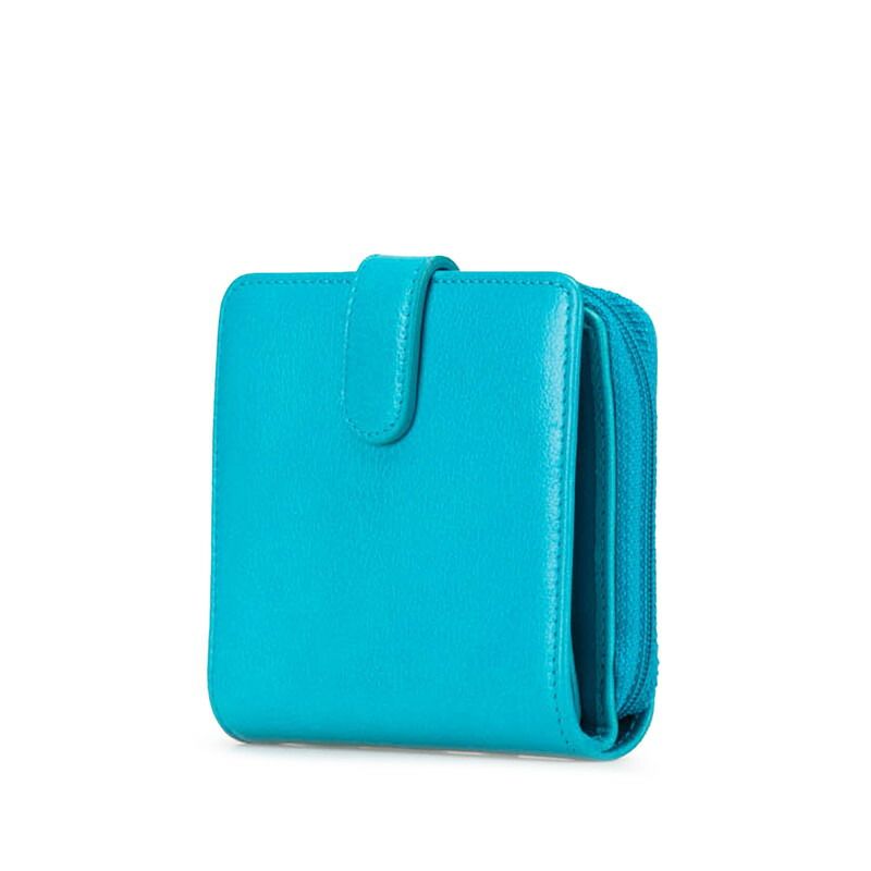 Chanel Camellia Coco Mark Lambskin Bifold Wallet