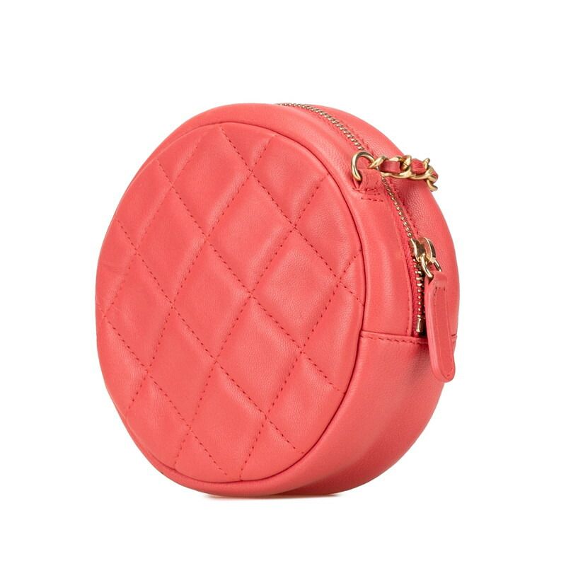 Chanel Coco Mark Matelasse Camellia Heart Lambskin Chain Shoulder Bag