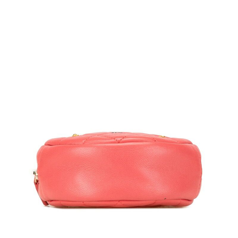 Chanel Coco Mark Matelasse Camellia Heart Lambskin Chain Shoulder Bag