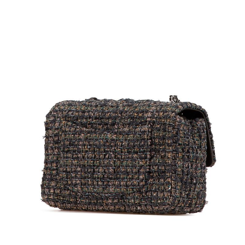 Chanel Mini Matelasse20 Tweed Leather Shoulder Bag