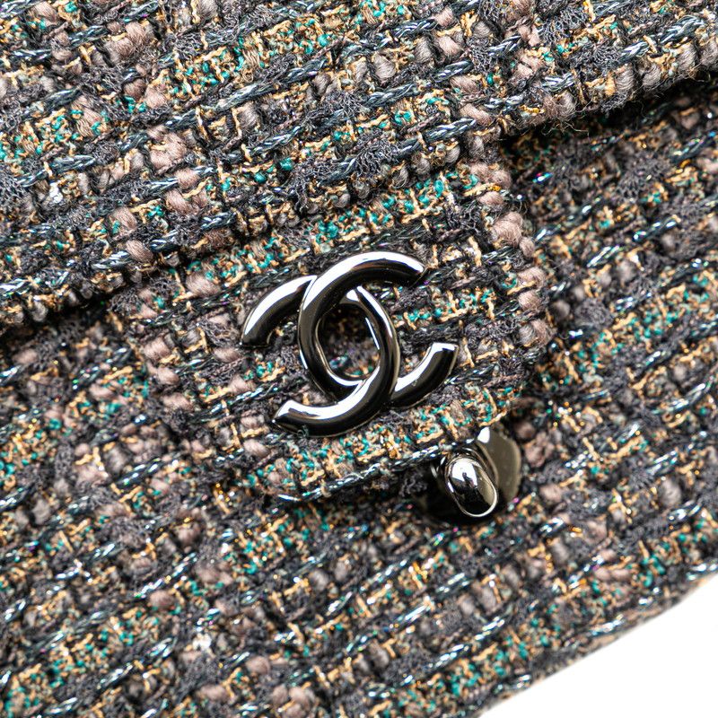 Chanel Mini Matelasse20 Tweed Leather Shoulder Bag