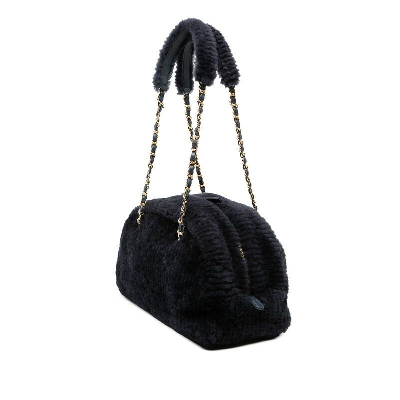 Chanel Coco Neige Shearling Lambskin Bowling Bag