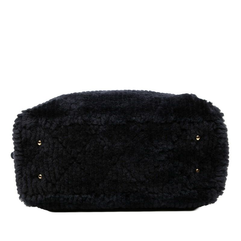 Chanel Coco Neige Shearling Lambskin Bowling Bag
