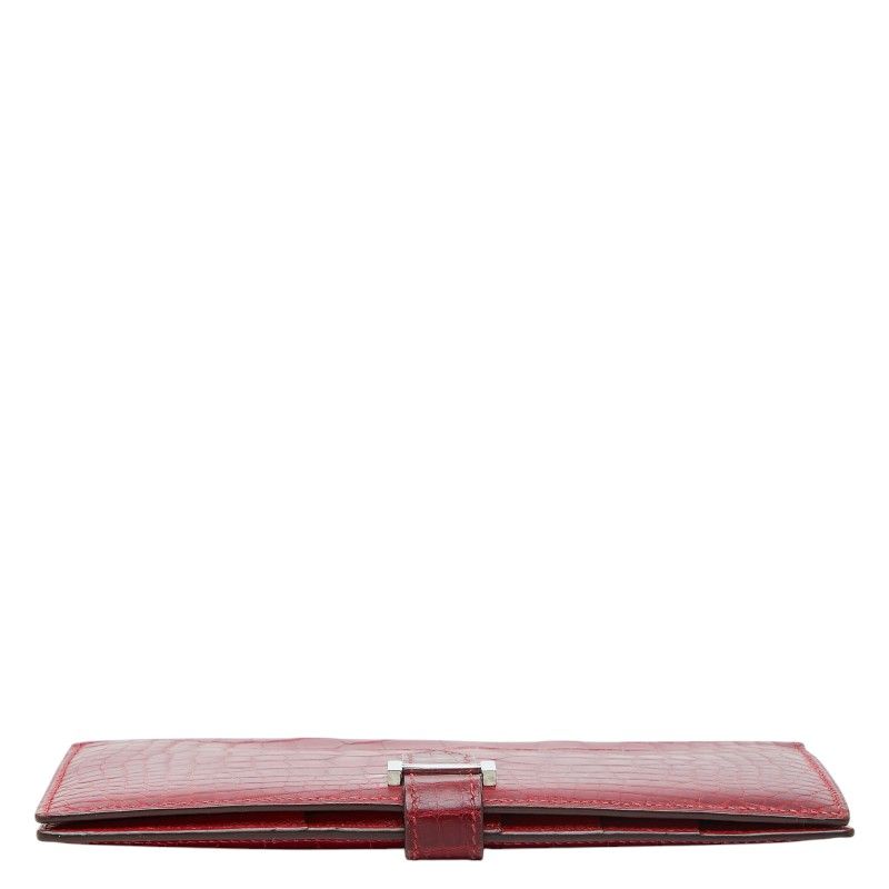 Hermes Bearn Classic Alligator Long Wallet