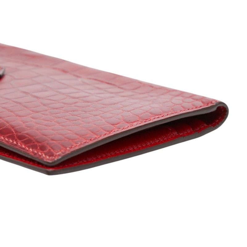 Hermes Bearn Classic Alligator Long Wallet