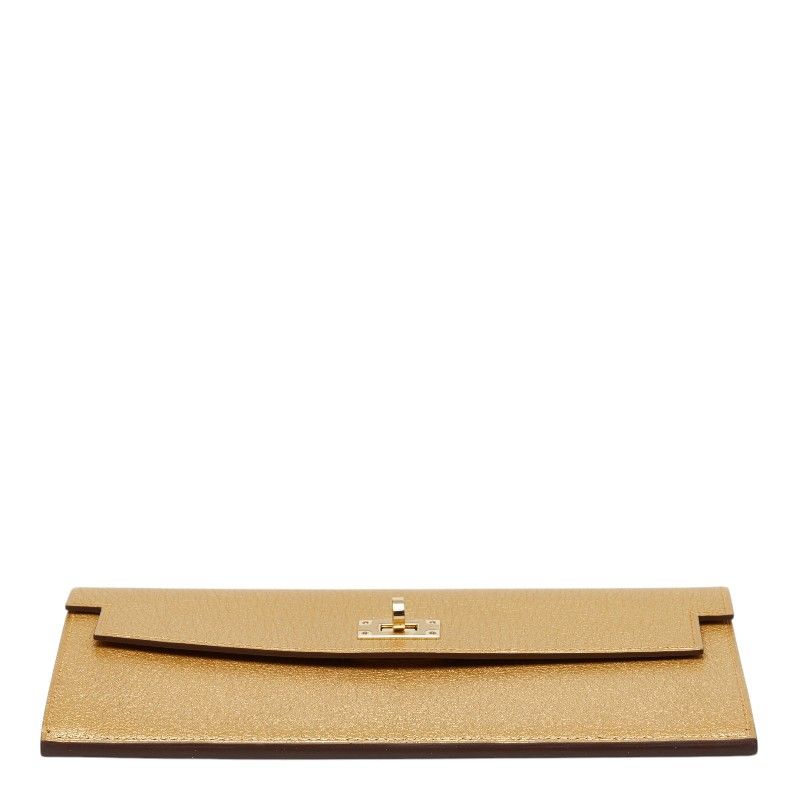 Hermes Kelly Pocket Long Chevre Chamkila Wallet