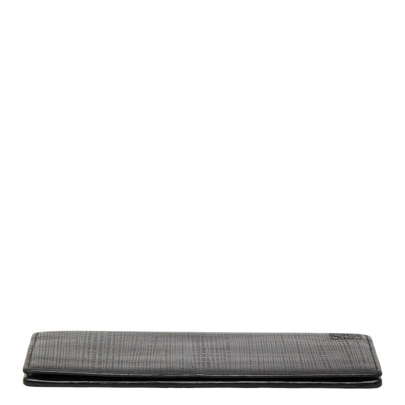 Loewe Anagram Linen Leather Long Wallet