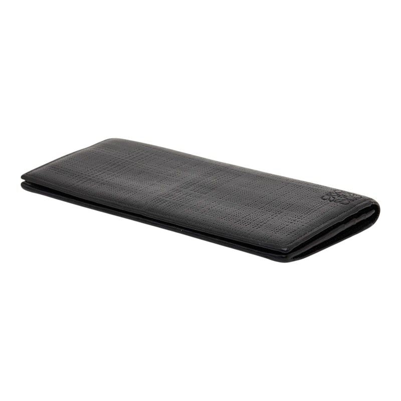 Loewe Anagram Linen Leather Long Wallet