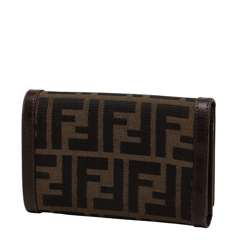 Fendi Zucca Canvas Leather Wallet