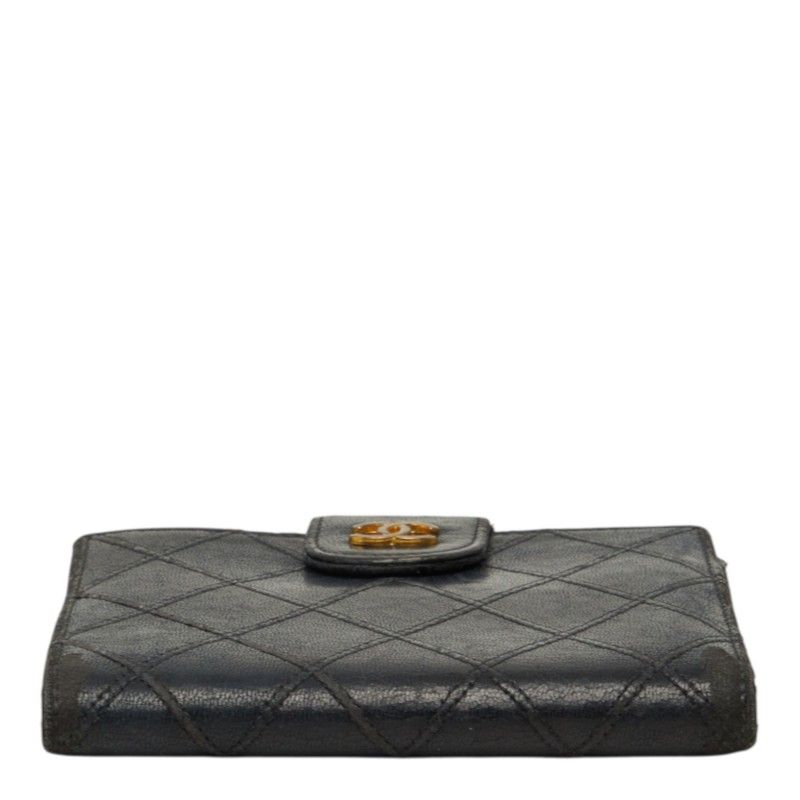Chanel Coco Mark Bicolor Leather Wallet