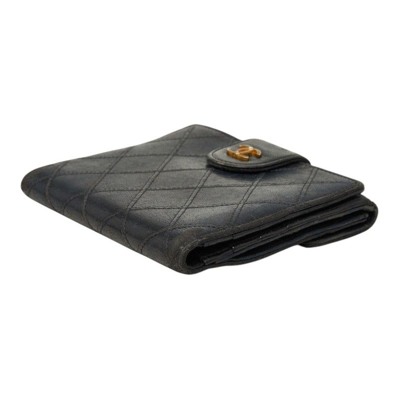 Chanel Coco Mark Bicolor Leather Wallet