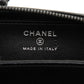 CHANEL Coco Mark So Black Leather Satin Mini Shoulder Bag