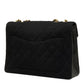 CHANEL Vintage Matelasse Cotton Leather Shoulder Bag