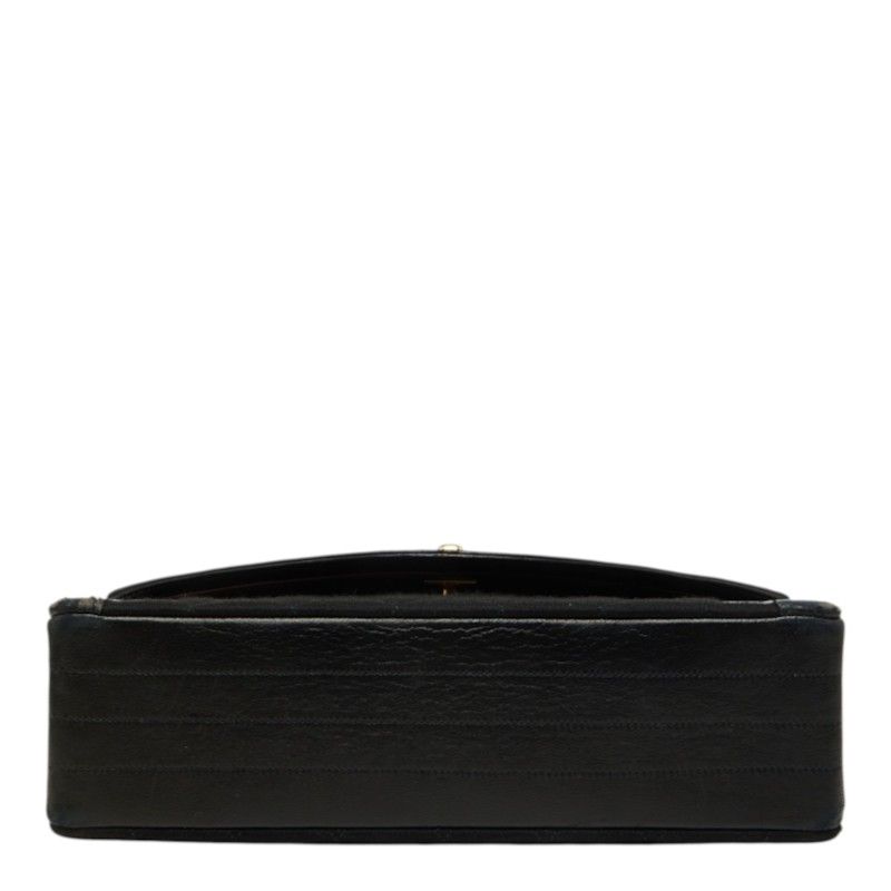 CHANEL Vintage Matelasse Cotton Leather Shoulder Bag