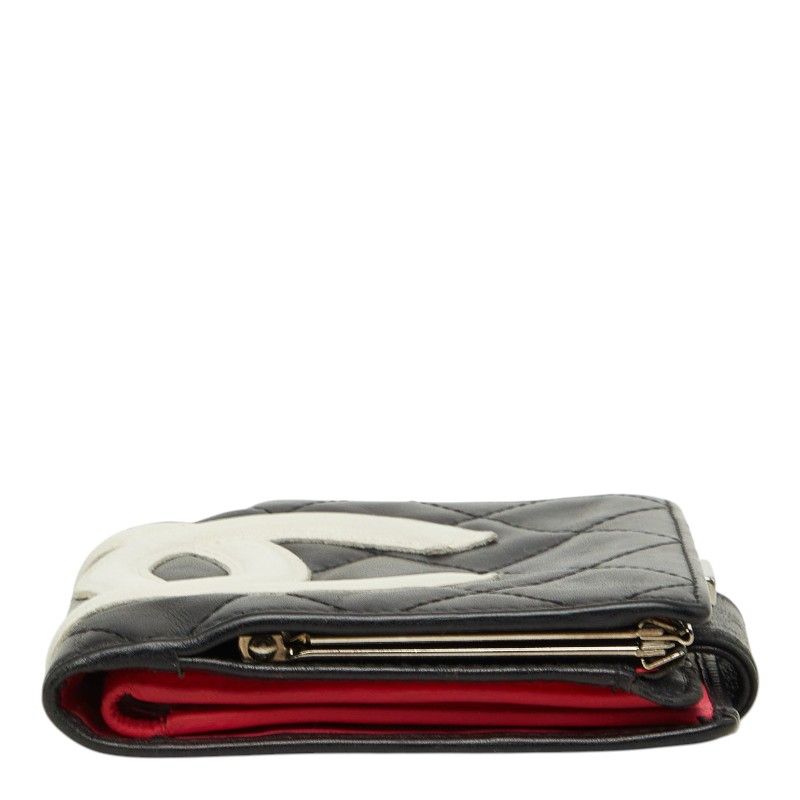 Chanel Cambon Line Coco Mark Leather Bifold Wallet