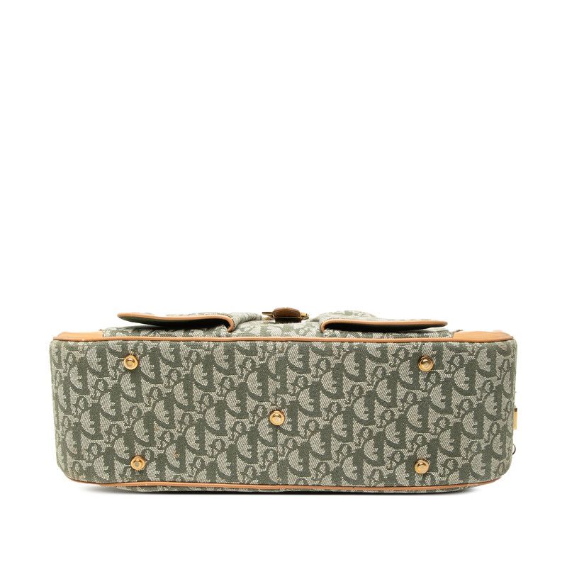 Dior Trotter Double Saddlebag Jacquard Canvas Handbag
