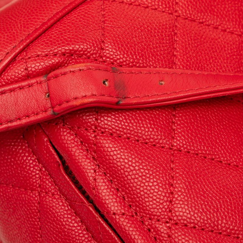 CHANEL CC Filigree Caviar Skin Backpack