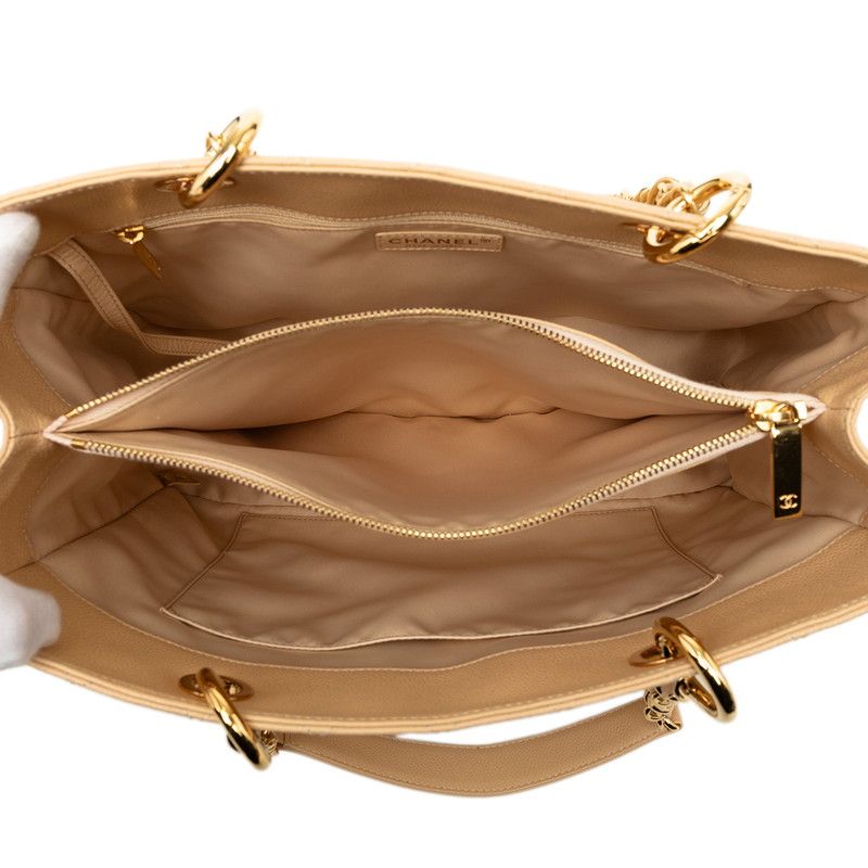 Chanel Coco Mark Caviar Skin Tote Bag