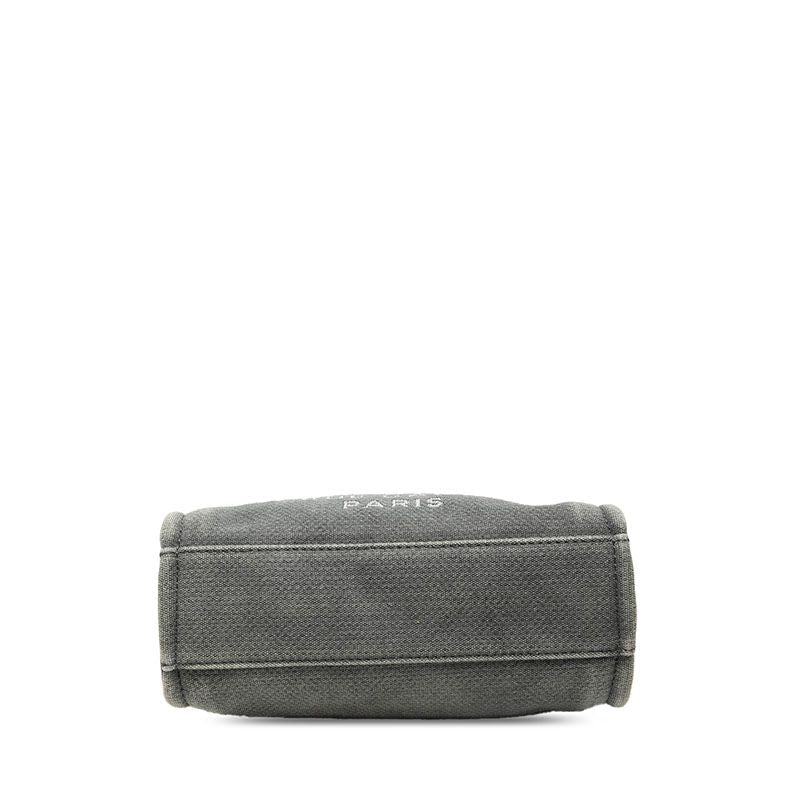 Chanel Deauville Canvas Leather Tote Bag