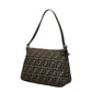 Fendi Zucca Canvas Leather Shoulder Bag