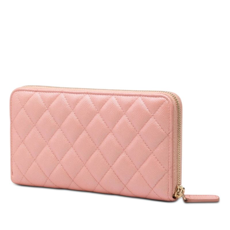 Chanel Caviar Leather Long Zip Wallet