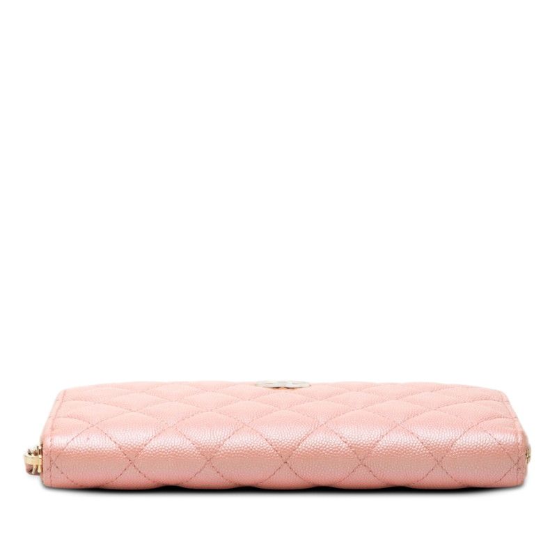Chanel Caviar Leather Long Zip Wallet