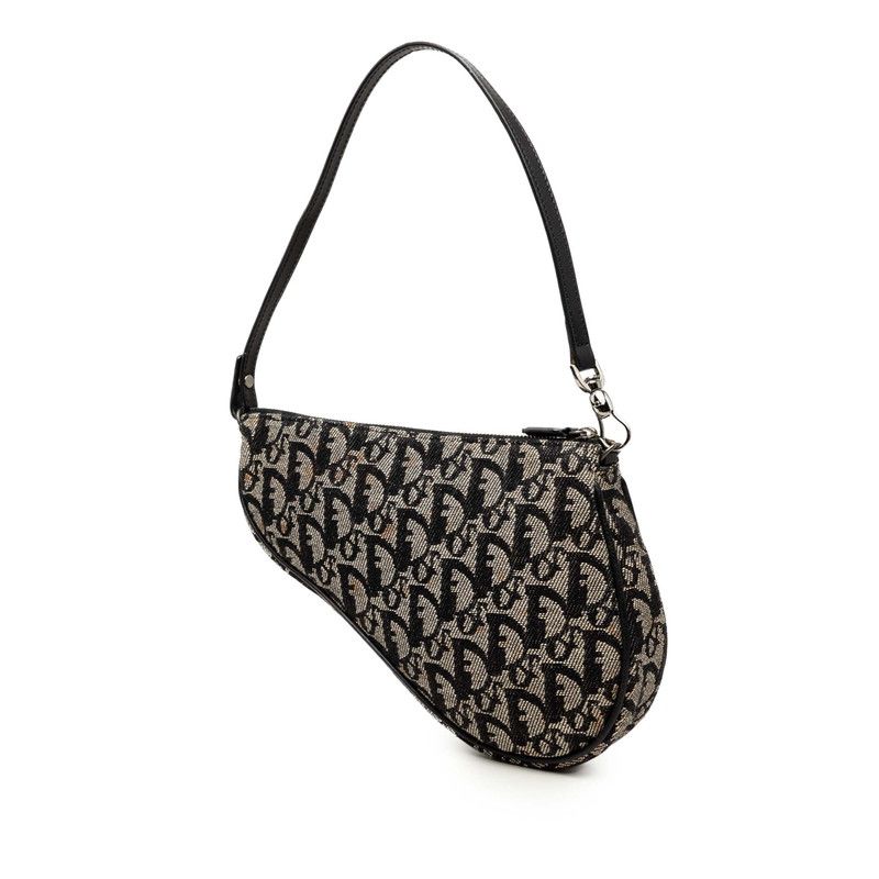 Dior Trotter Saddle Canvas Leather Shoulder Bag